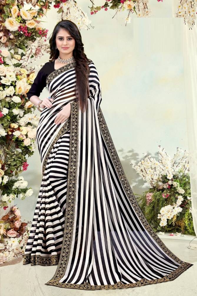 Zybra Fancy Designer Party Wear Georgette Printed Latest Saree Collection